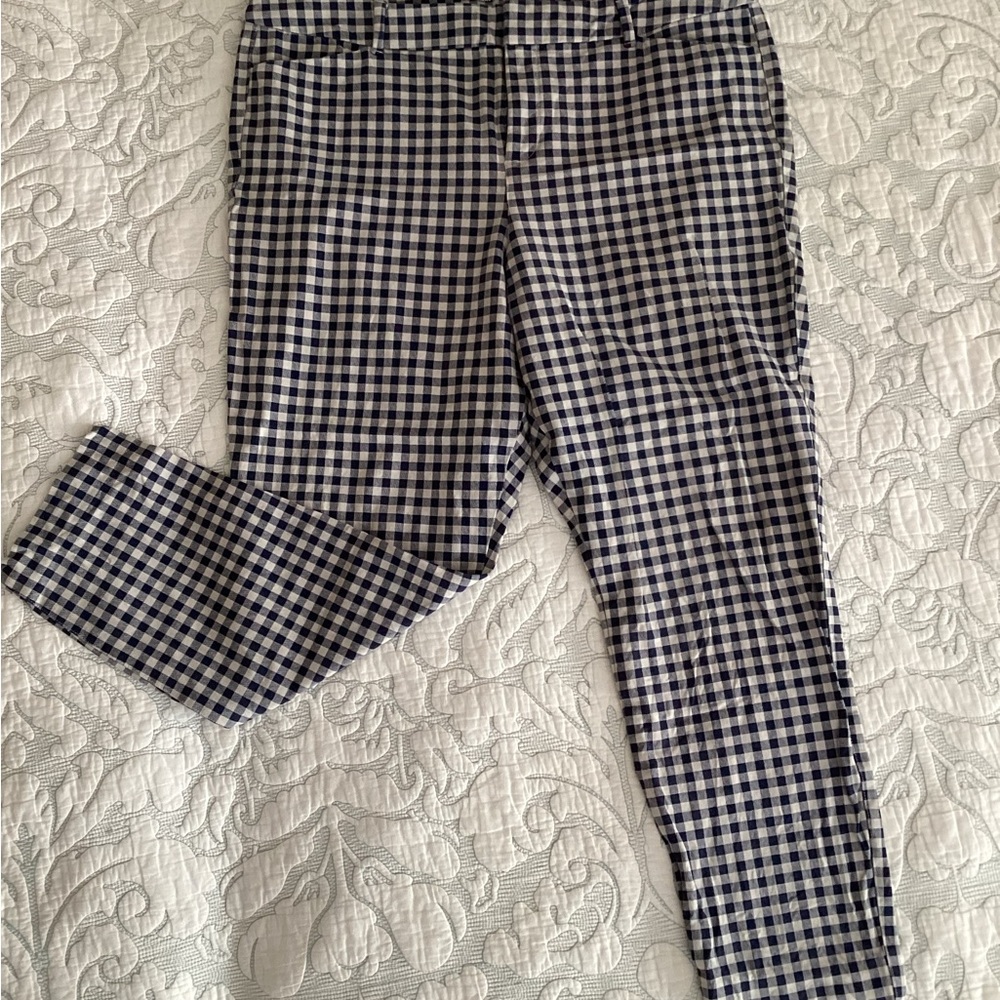 Old Navy Blue and White High Rise Pixie Pants Sz 14
